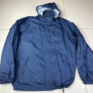 Gap Full Zip Windbreaker Jacket Navy Blue Size XL‎ Rain Jacket